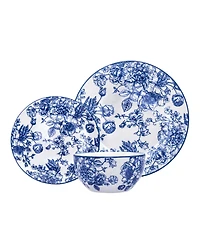 Godinger Blue Floral 12 Pc. Dinnerware Set, Service for 4