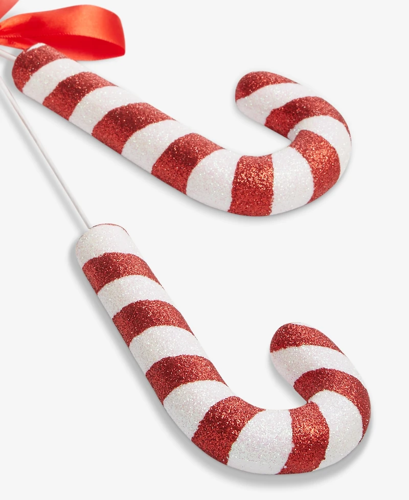 Holiday Lane Christmas Cheer Candy Cane Pick Ornament, Macy's Exclusive