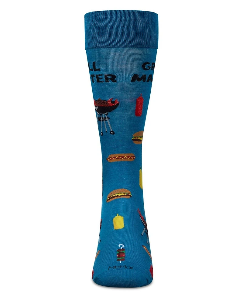 MeMoi Men's Grill Master Rayon Crew Socks