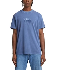 G-Star Raw Men's Relaxed Fit Short Sleeve Overdyed Logo T-Shirt