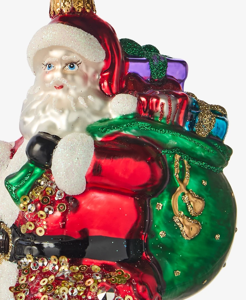 Holiday Lane Christmas Cheer Santa in Chimney Ornament, Macy's Exclusive