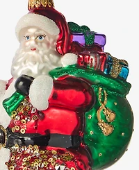 Holiday Lane Christmas Cheer Santa in Chimney Ornament, Macy's Exclusive