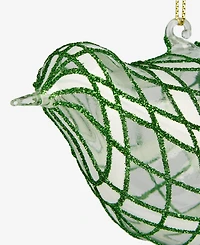Holiday Lane Enchanted Emerald Glittered Glass Bird Ornament, Macy's Exclusive