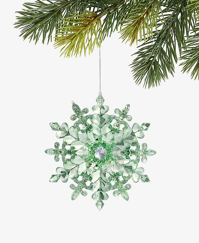 Holiday Lane Enchanted Emerald Green Snowflake Ornament, Macy's Exclusive