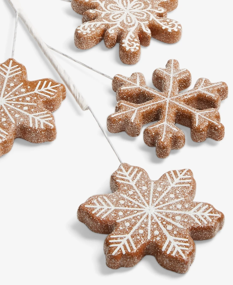 Holiday Lane Gingerbread Village Snowflake Pick Ornament, Macy's Exclusive