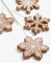 Holiday Lane Gingerbread Village Snowflake Pick Ornament, Macy's Exclusive