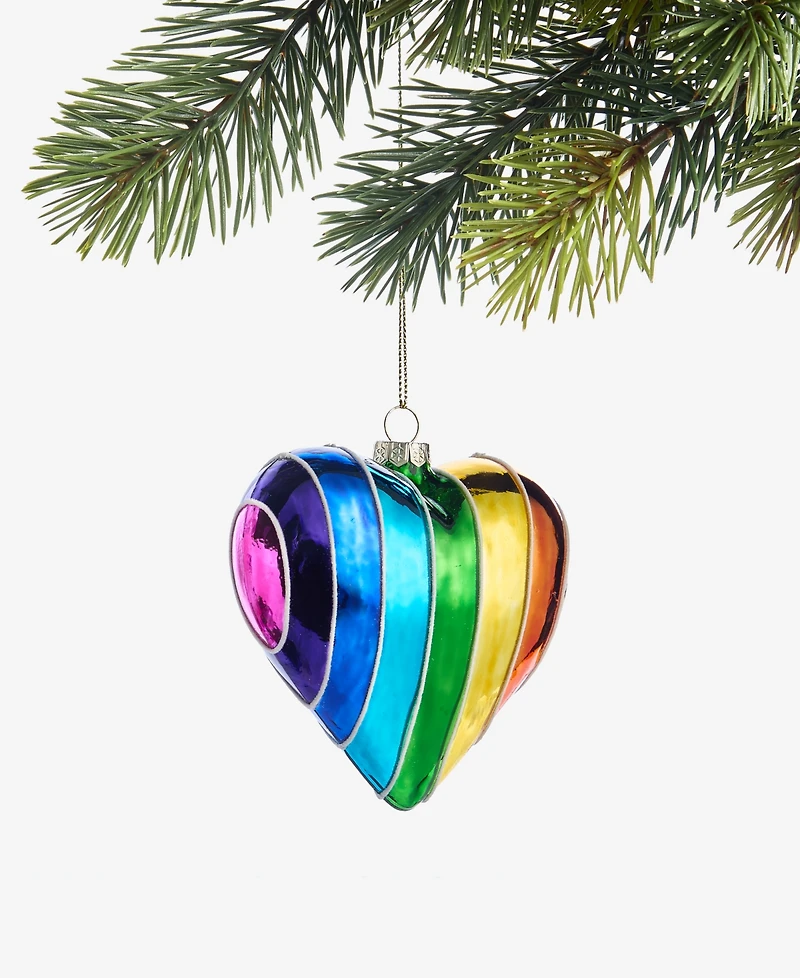 Holiday Lane Love Is Love Rainbow Heart Ornament, Macy's Exclusive