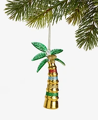 Holiday Lane Hawaii Glass Glittered Palm Tree Ornament, Macy's Exclusive