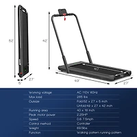 2-in-1 Folding Walking Pad Treadmill – Led Display, Remote Control, and Ultra-Compact Design for Home Fitness
