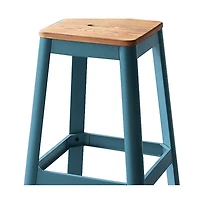 Wood and Metal Counter Height Bar Stool for Dining or Bar Seating