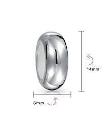 Bling Jewelry Set of 2 Clasp Spacer Charm Rubber Stopper Bead Sterling Silver for Bracelet