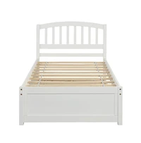 Space-Saving Bed with Trundle for Guest Room or Kids Room