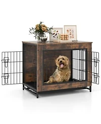Double Lockable Doors Dog Crate Furniture With Removable Pull Out Tray X2013 Elegant Practical Pet Crate