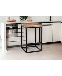 Counter Height Iron Bar Chair with Backless Design for Home or Bistro
