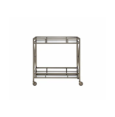 Multi-Function Metal Serving Cart – Rolling Bar Cart with Ample Storage