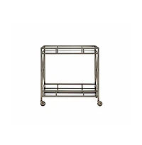 Multi-Function Metal Serving Cart – Rolling Bar Cart with Ample Storage