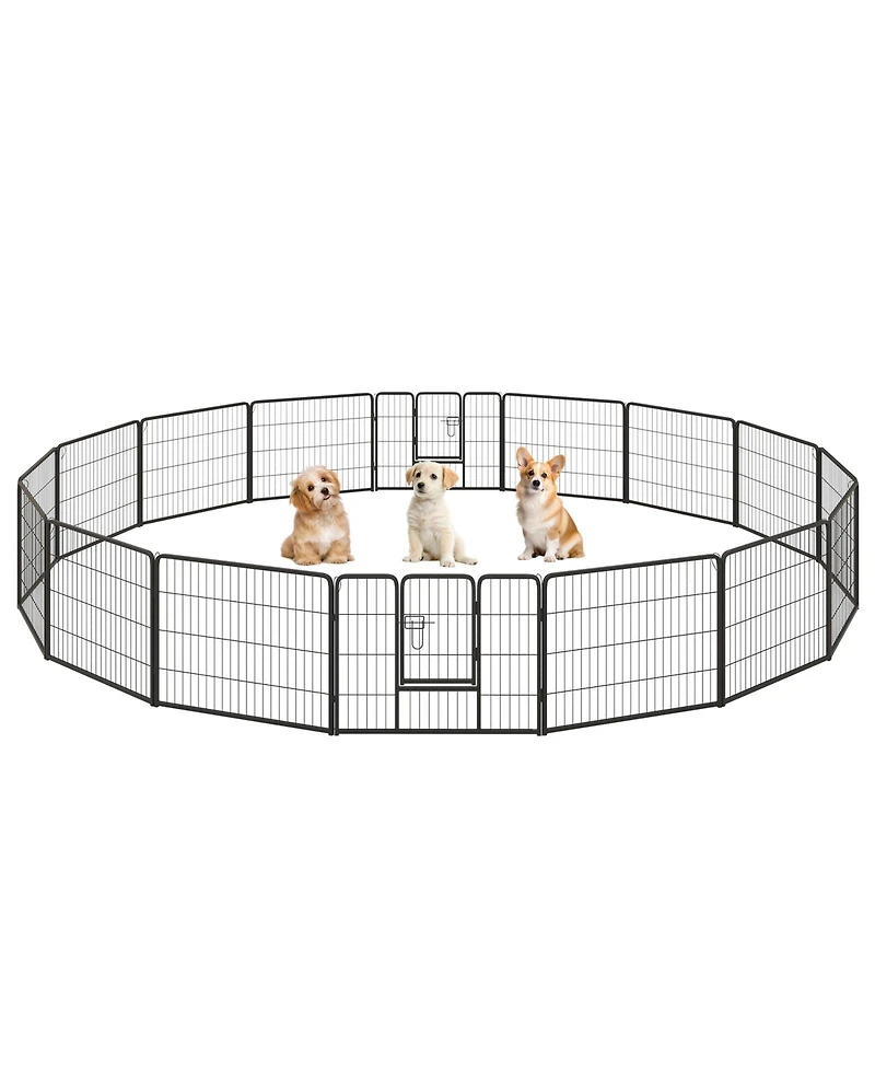 Adjustable Height Dog Playpen with Lockable Door – Spacious Pet Play Area for Dogs