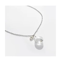 Sohi Women's Silver Plated Designer Pendant Chain