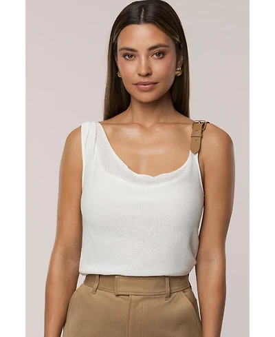 Jluxlabel Women's Shanti Faux Buckle Top