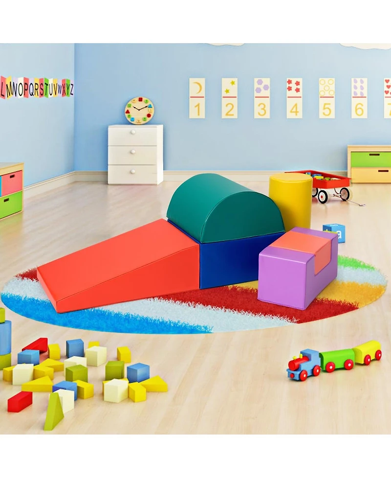 Indoor Baby Toddler 6-Piece Climb Crawl Play Set – Safe, Fun, and Engaging