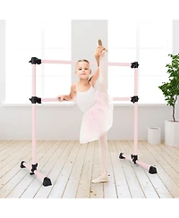 Double Ballet Barre with Adjustable Height – Perfect for Dance Practice & Workouts