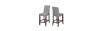 2-Piece Solid Wood Counter Height Bar Stool Set – Stylish & Comfortable Seating