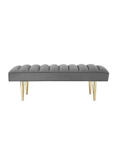 Upholstered Velvet Bench – Modern Accent Seating with Plush Cushion for Bedroom or Entryway