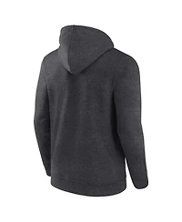 Fanatics Men's Heather Charcoal Notre Dame Fighting Irish Iconic Fleece Full-Zip Hoodie