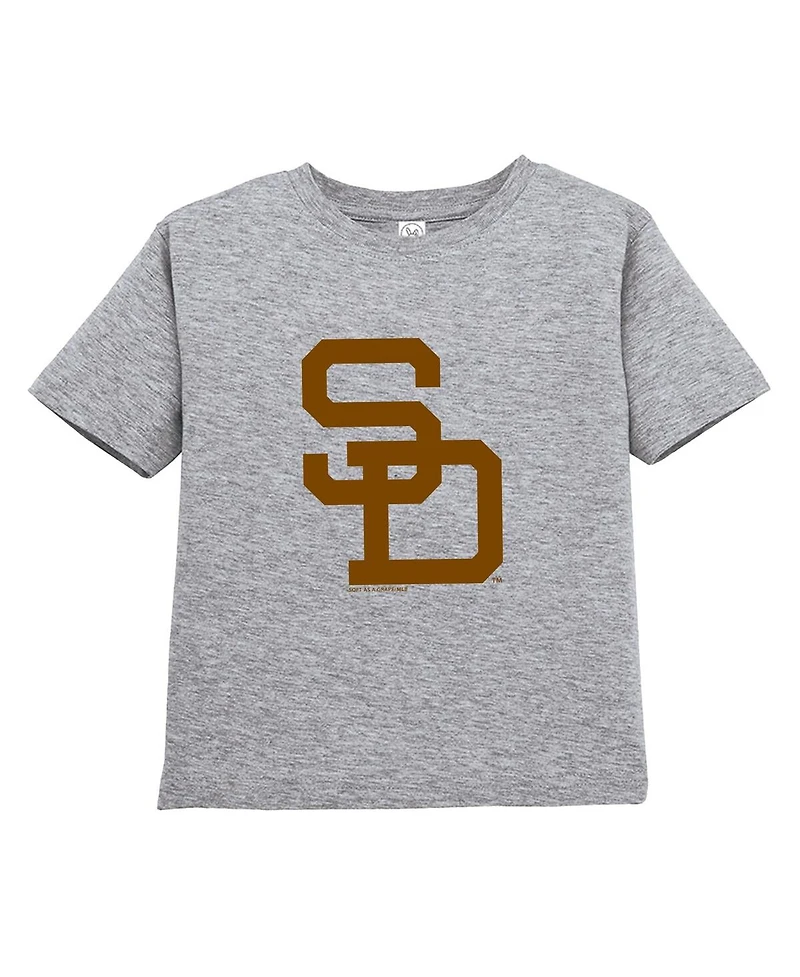 Soft As A Grape Toddler 2-Pack Brown/Gray San Diego Padres Cooperstown Collection T-Shirt Set
