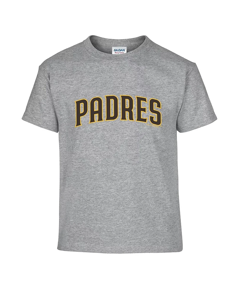 Soft As A Grape Big Boys and Girls 2-Pack Brown/Gray San Diego Padres T-Shirt Set