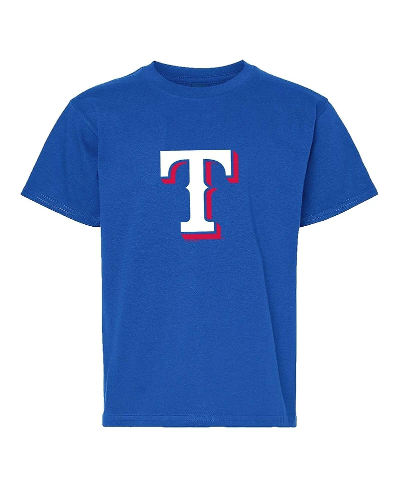 Soft As A Grape Big Boys and Girls 2-Pack Royal/Gray Texas Rangers T-Shirt Set