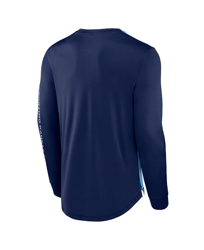Fanatics Men's Navy/Blue Sporting Kansas City Striker Long Sleeve T-Shirt