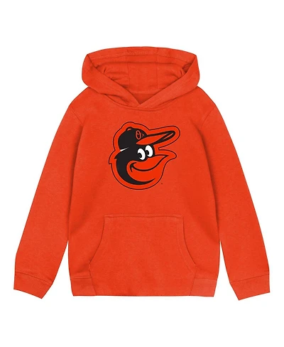 Outerstuff Toddler Orange Baltimore Orioles Primary Logo Fleece Pullover Hoodie