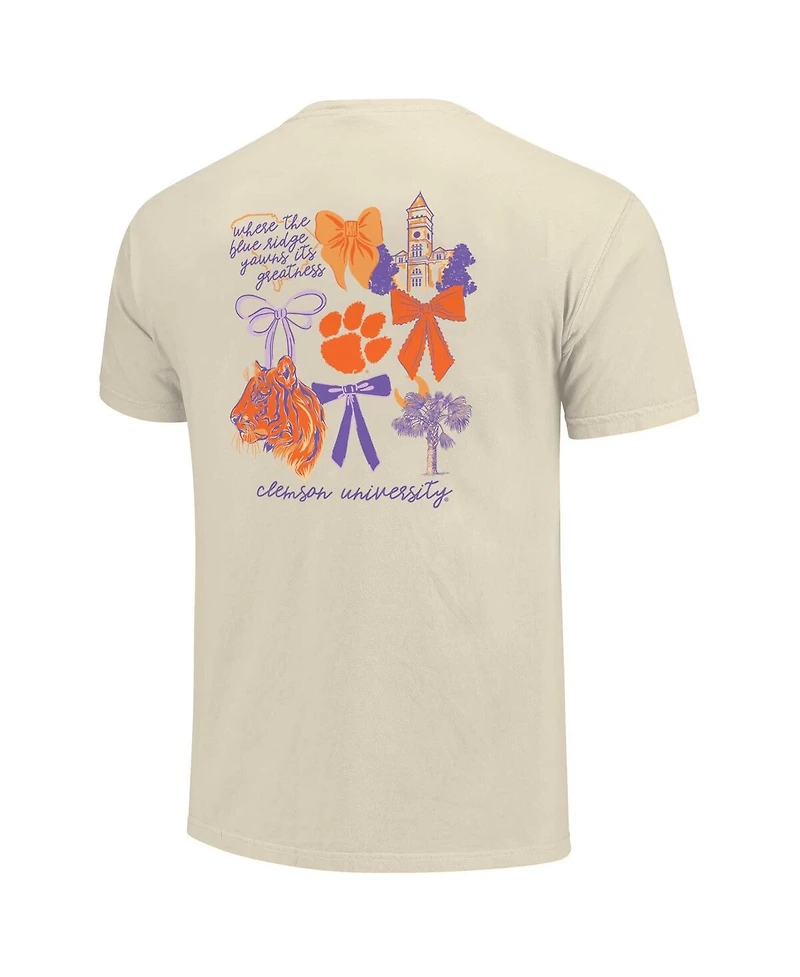 Comfort Colors Women's Natural Clemson Tigers Coquette T-Shirt
