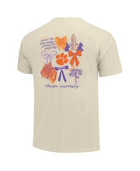 Comfort Colors Women's Natural Clemson Tigers Coquette T-Shirt