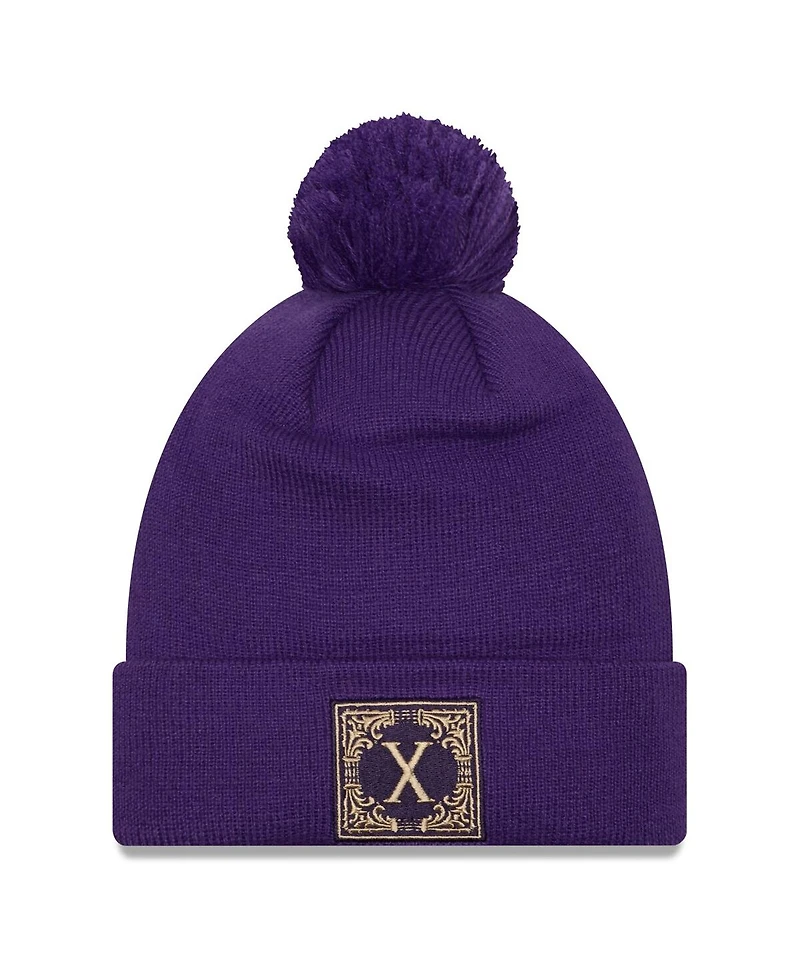 New Era Men's Purple Orlando City Sc Jersey Hook Cuffed with Pom Knit Hat