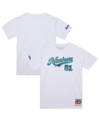 Mitchell & Ness Men's Ichiro Suzuki White Seattle Mariners Cooperstown Collection Player T-Shirt