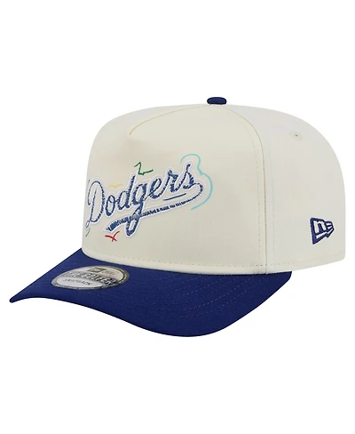New Era Men's White Los Angeles Dodgers Team Scribble Golfer Adjustable Hat
