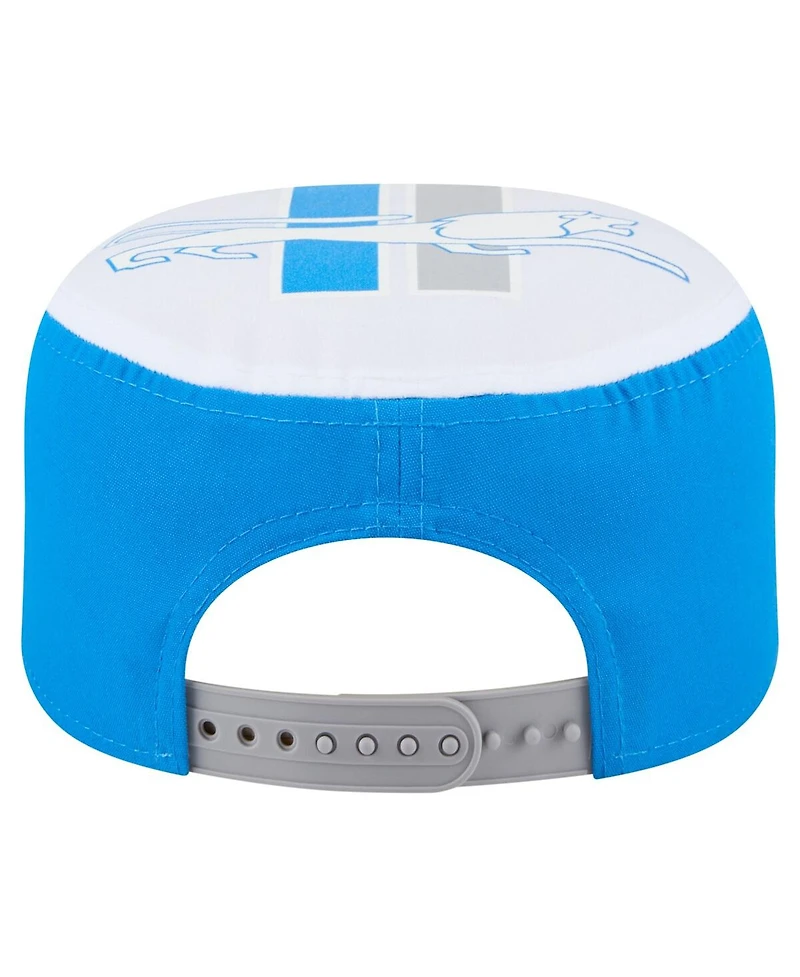New Era Men's Blue Detroit Lions Throwback Retro Painter Snapback Hat