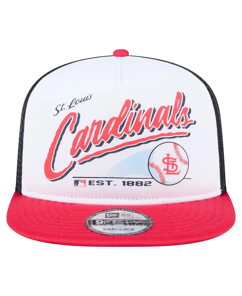 New Era Men's White/Red St. Louis Cardinals Retro Script 9FIFTY Snapback Hat