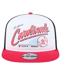 New Era Men's White/Red St. Louis Cardinals Retro Script 9FIFTY Snapback Hat