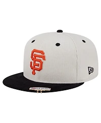 New Era Men's Cream/Black San Francisco Giants Two-Tone Corduroy 59FIFTY Fitted Hat