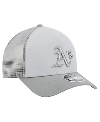 New Era Men's Gray Athletics Color Pack A-Frame 9FORTY Trucker Adjustable Hat