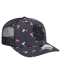 New Era Men's Black St. Louis Cardinals Adventure Drinks Pattern 9SEVENTY Stretch-Snap Hat