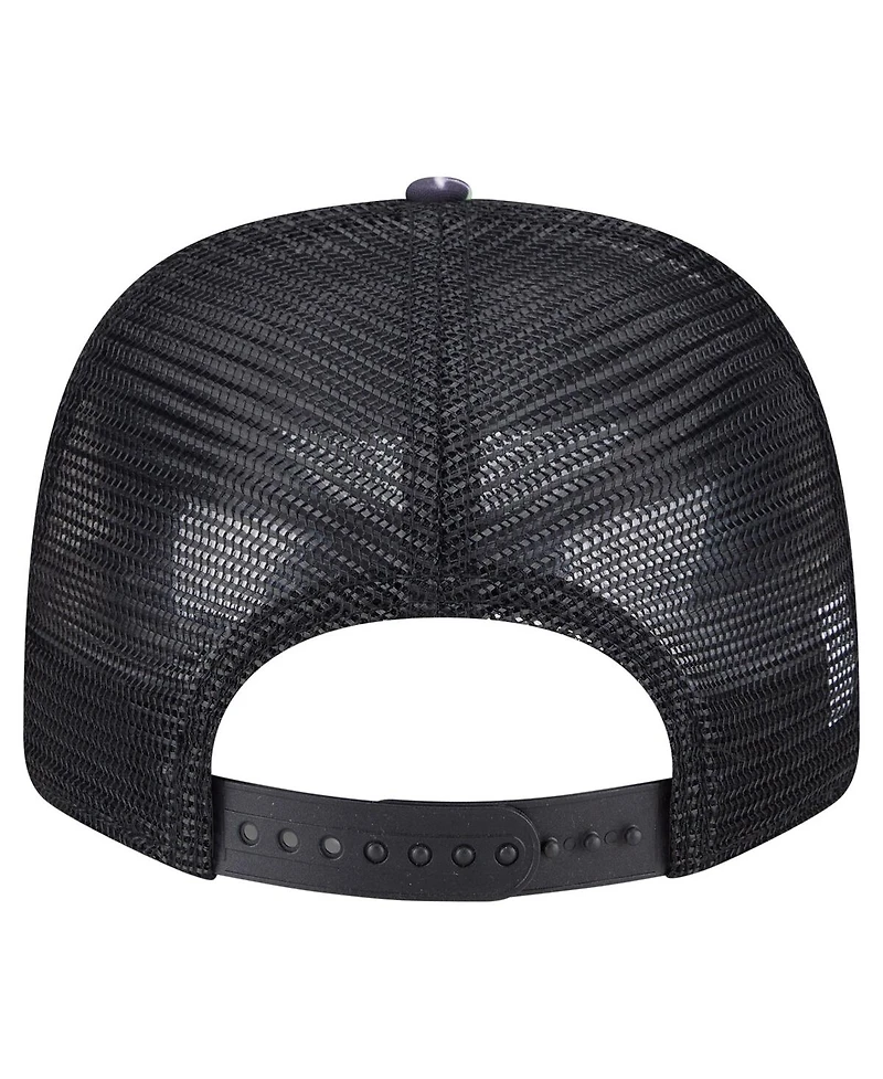 New Era Men's Black Detroit Tigers Adventure Drinks Pattern 9SEVENTY Stretch-Snap Hat