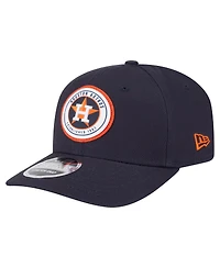 New Era Men's Navy Houston Astros Circle Patch 9SEVENTY Stretch-Snap Hat