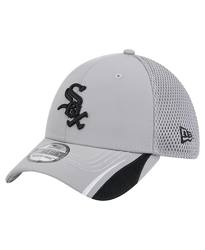 New Era Men's Gray Chicago White Sox Linear 39THIRTY Flex-Fit Hat
