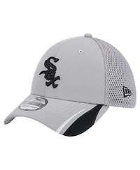 New Era Men's Gray Chicago White Sox Linear 39THIRTY Flex-Fit Hat