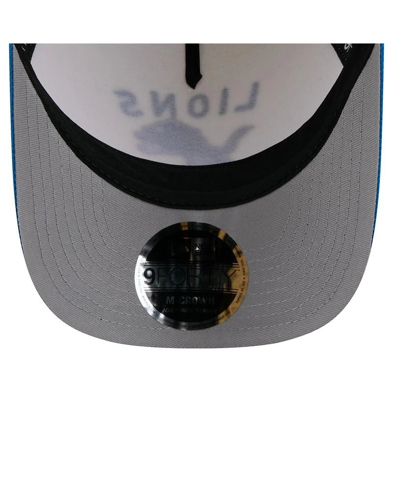 New Era Men's Cream/Blue Detroit Lions 2025 Nfl Draft 9FORTY A-Frame M-Crown Adjustable Hat