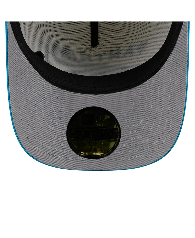 New Era Men's Cream/Blue Carolina Panthers 2025 Nfl Draft A-Frame 59FIFTY Fitted Hat